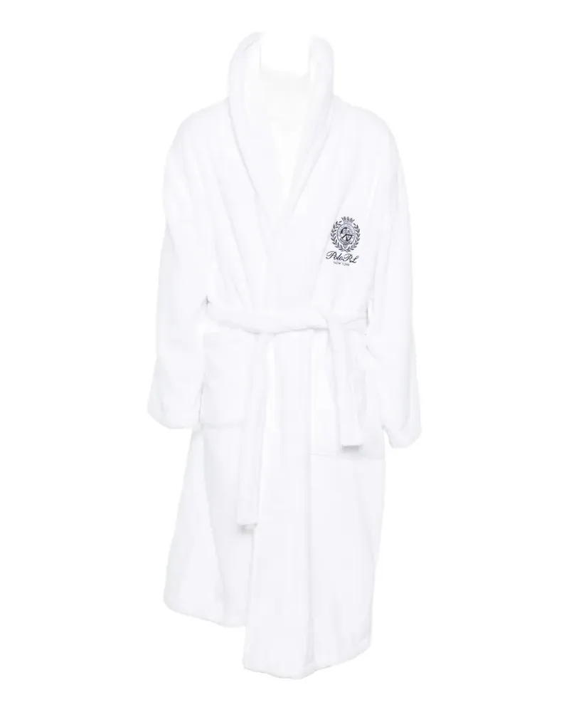 Ralph Lauren logo-embroidered hooded bathrobe - Weiß Weiß