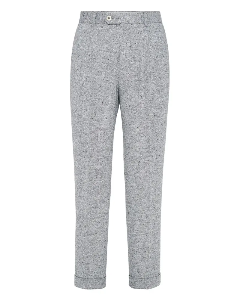 Brunello Cucinelli Sharkskin Hose - Grau Grau