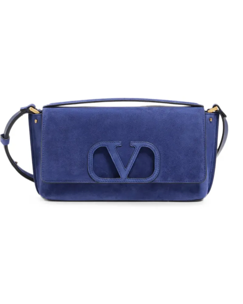 Valentino Garavani Fill Me Schultertasche aus Wildleder - Blau Blau