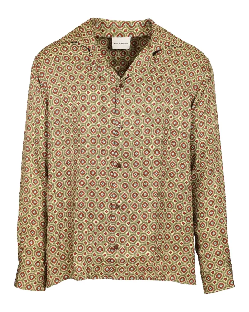 Drôle de Monsieur geometric shirt - Grün Grün