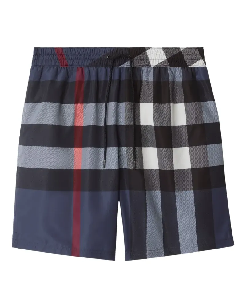 Burberry Karierte Badeshorts - Grau Grau