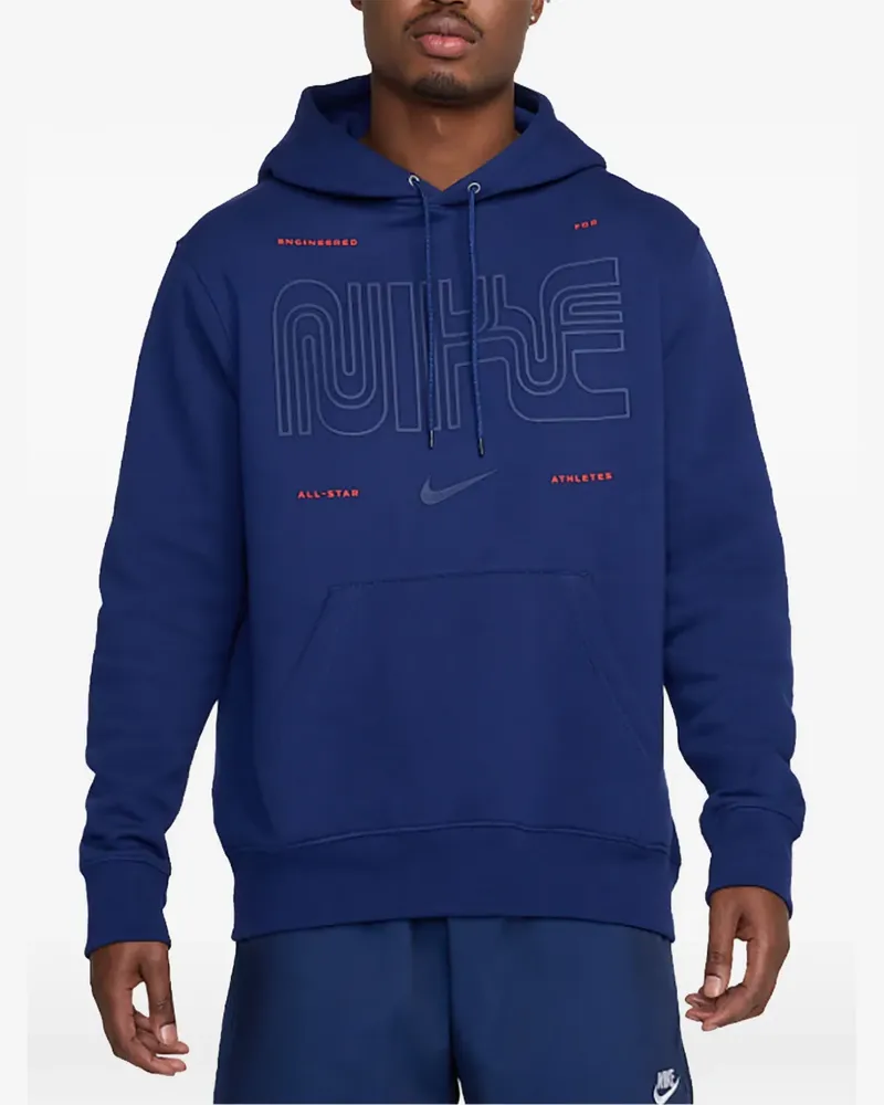 Nike Hoodie mit Logo-Print - Blau Blau