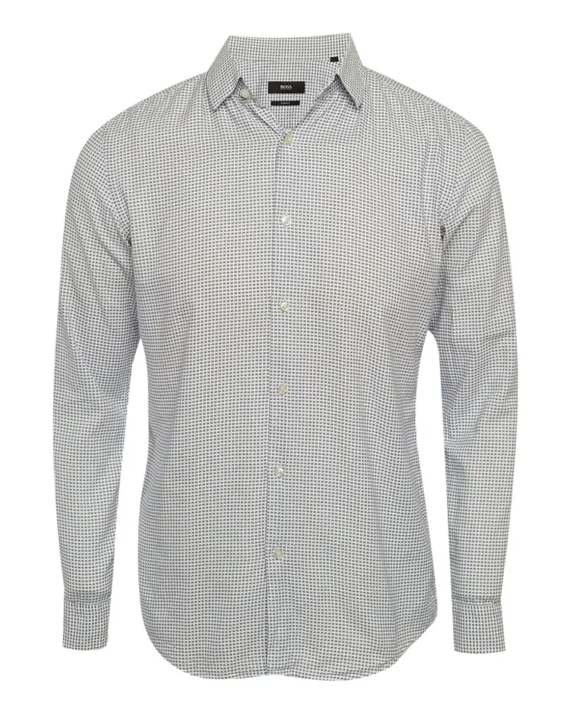 HUGO BOSS Hemd mit Print - Weiß Weiß