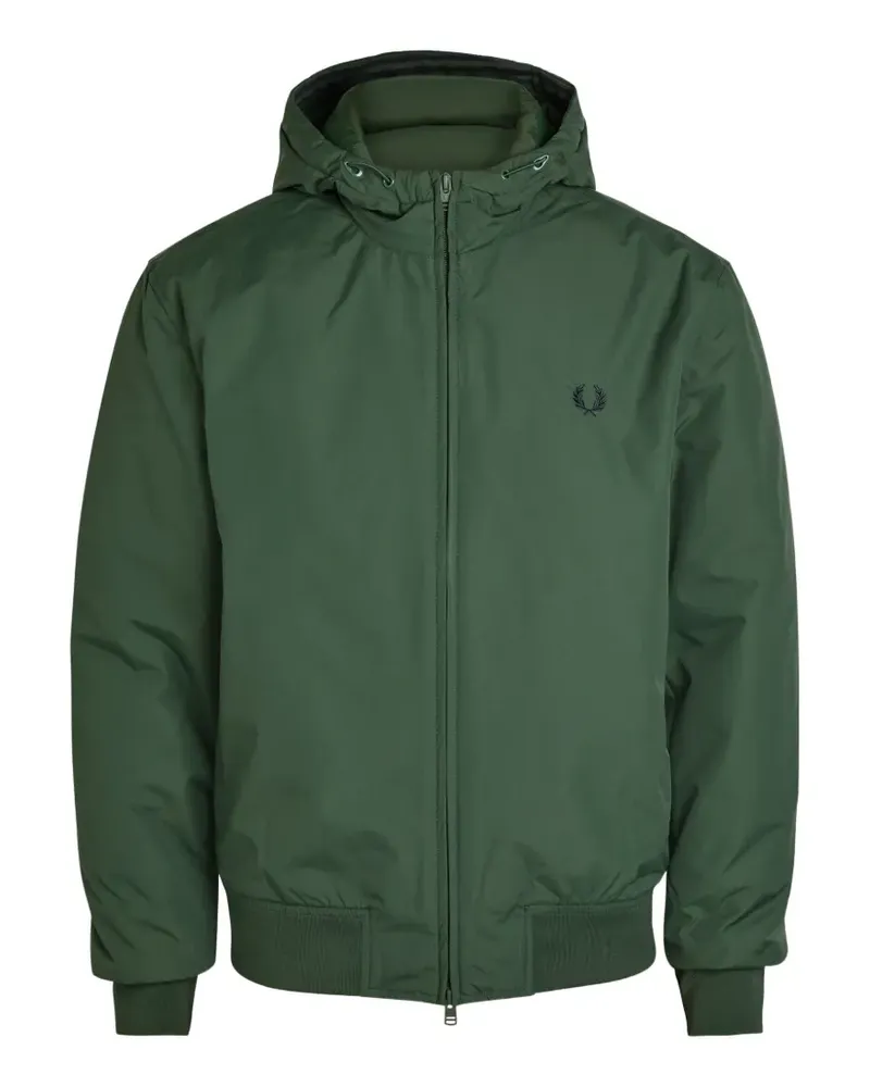 Fred Perry hooded logo-embroidered jacket - Grün Grün