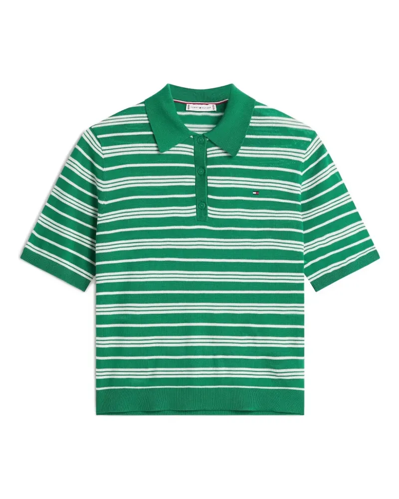 Tommy Hilfiger Gestreiftes Poloshirt - Grün Grün