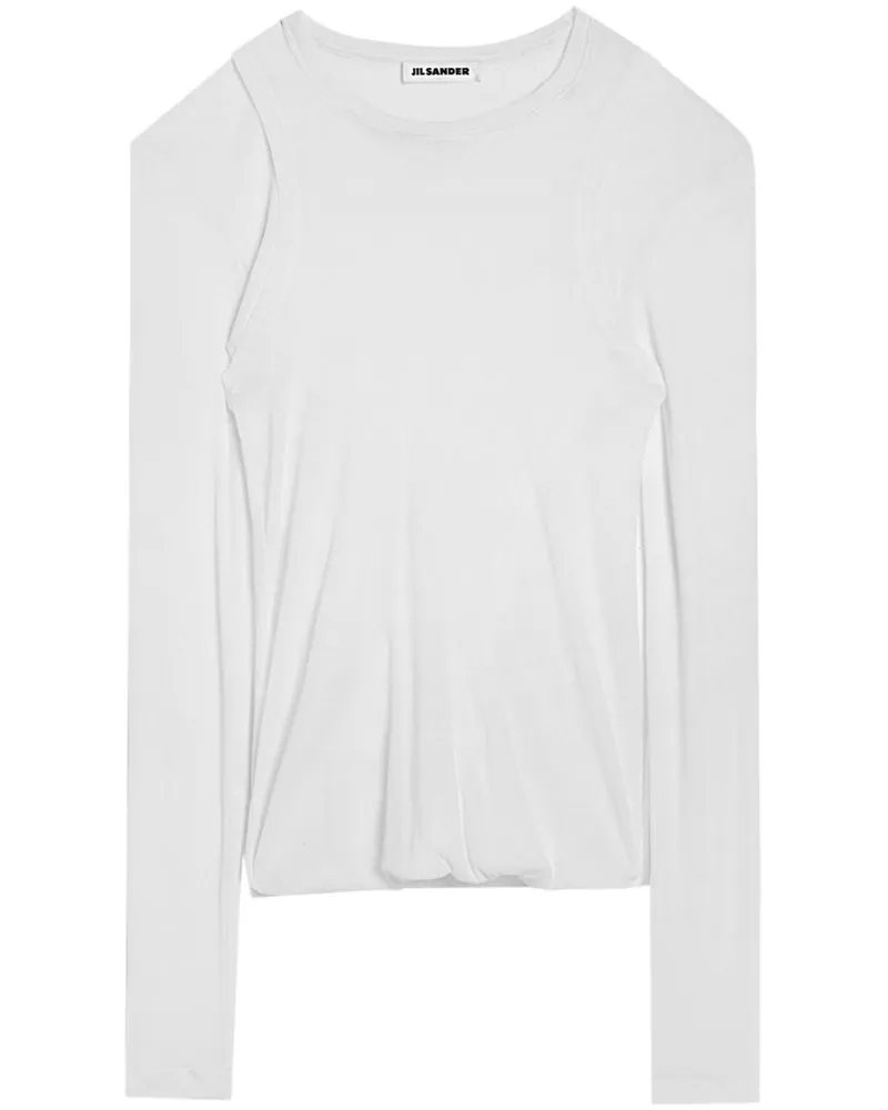 Jil Sander T-Shirt mit Rundhalsausschnitt - Weiß Weiß