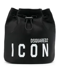 Dsquared2 Beuteltasche mit "Icon"-Print Schwarz