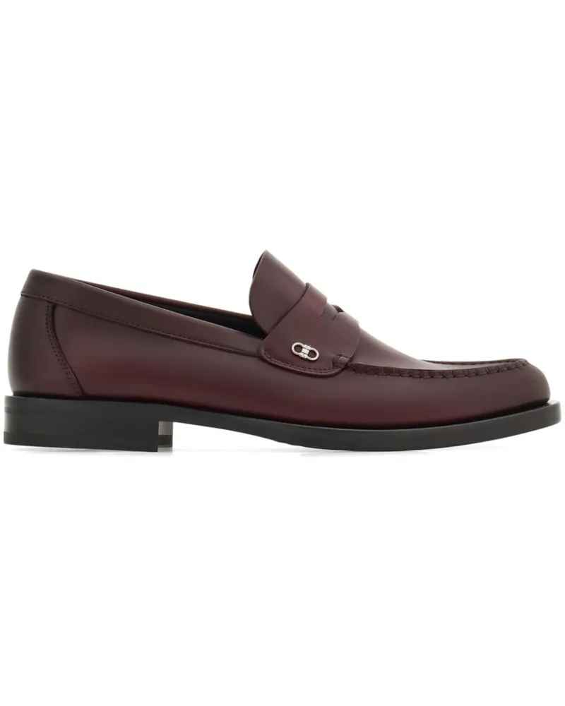 Ferragamo Penny-Loafer mit Gancini-Schild - Rot Rot