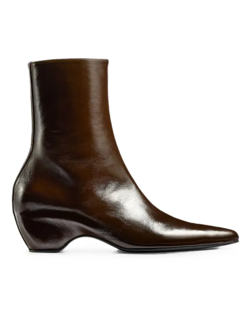 KHAITE Sybil pointed-toe ankle boots - Braun Braun