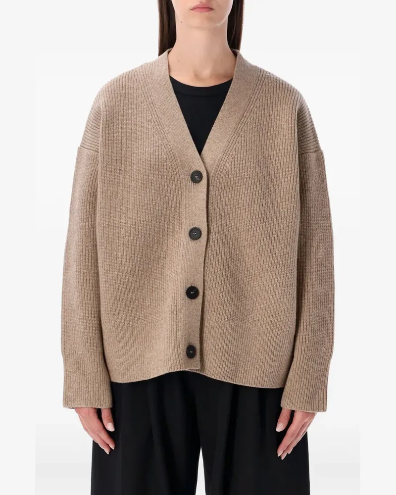 Studio Nicholson ribbed buttoned cardigan - Braun Braun