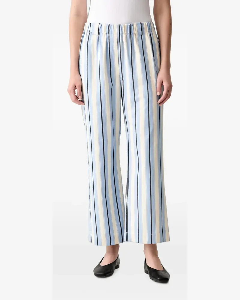 Stine Goya Gestreifte Hose mit Stickerei - Blau Blau