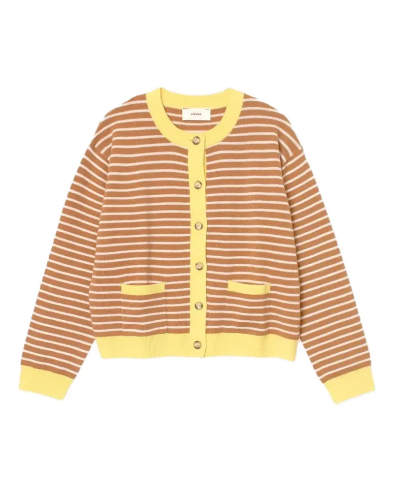 Xírena Gestreifter Lillian Cardigan - Braun Braun