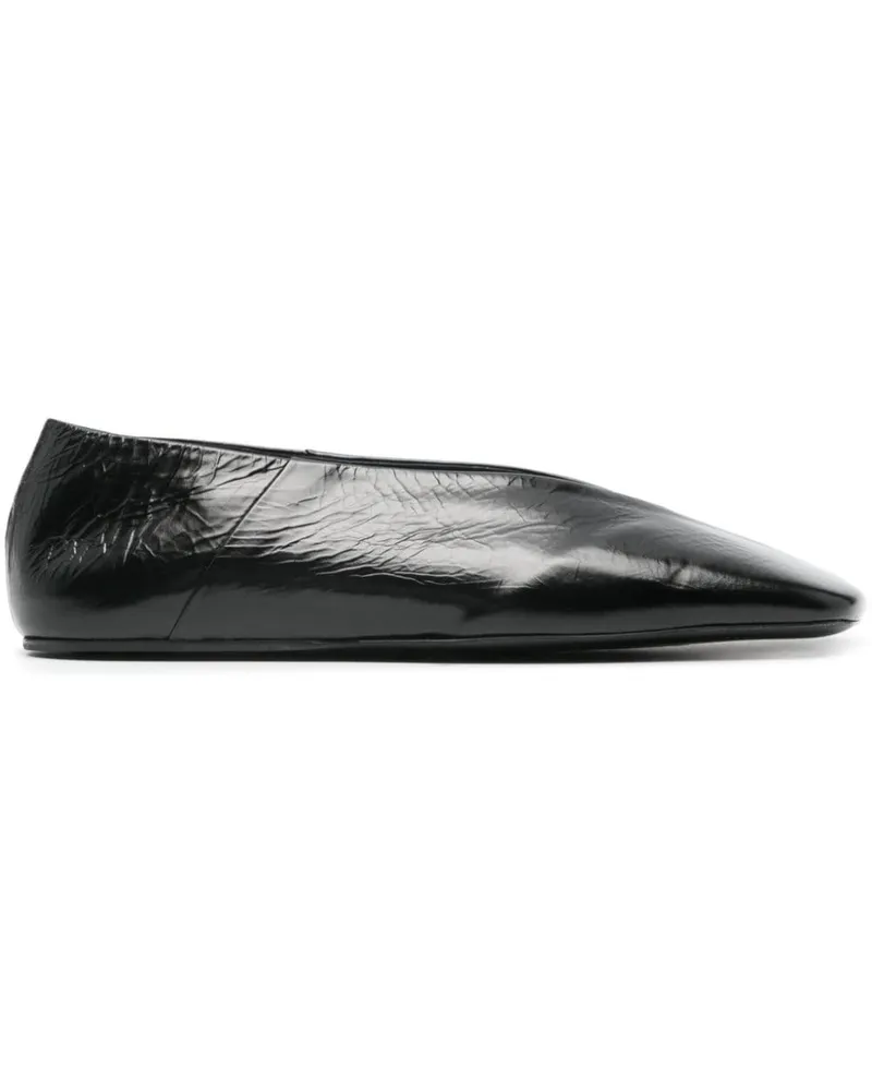 Jil Sander Ballerinas mit eckiger Kappe - Schwarz Schwarz