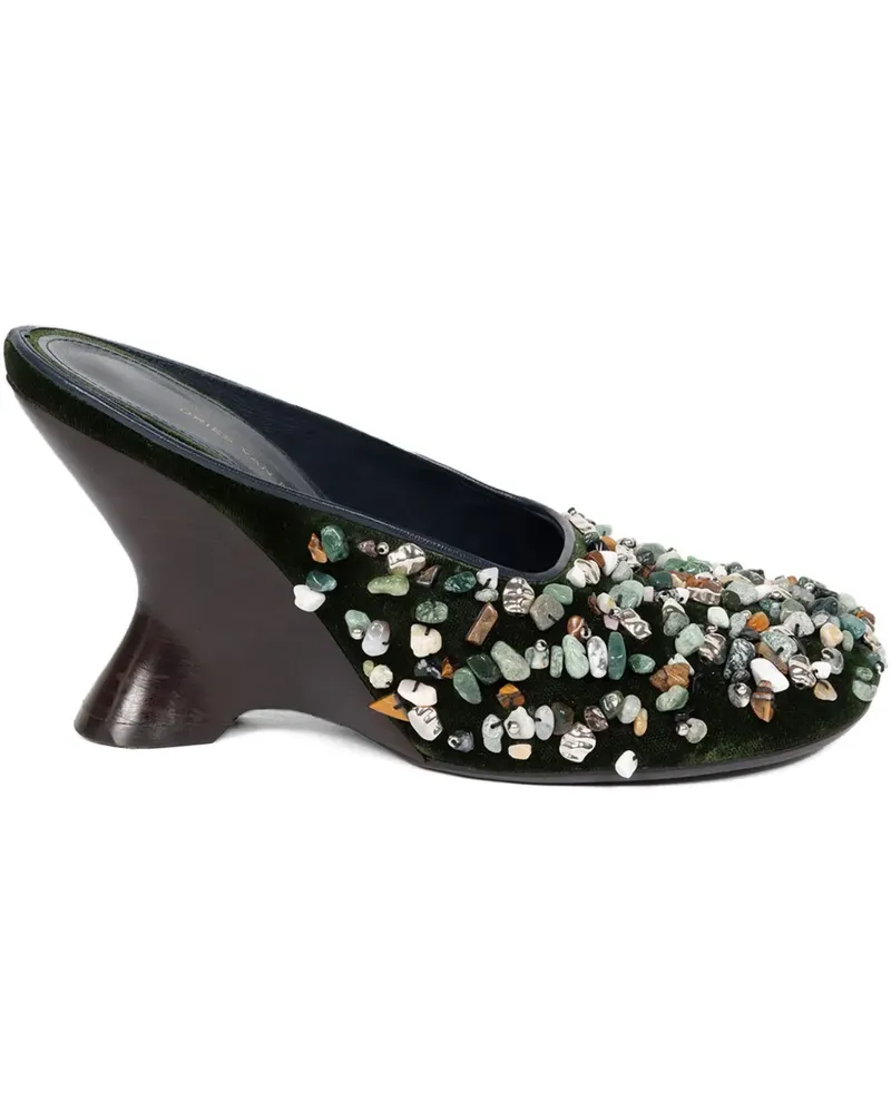Dries van Noten Verzierte Mules 90mm - Schwarz Schwarz