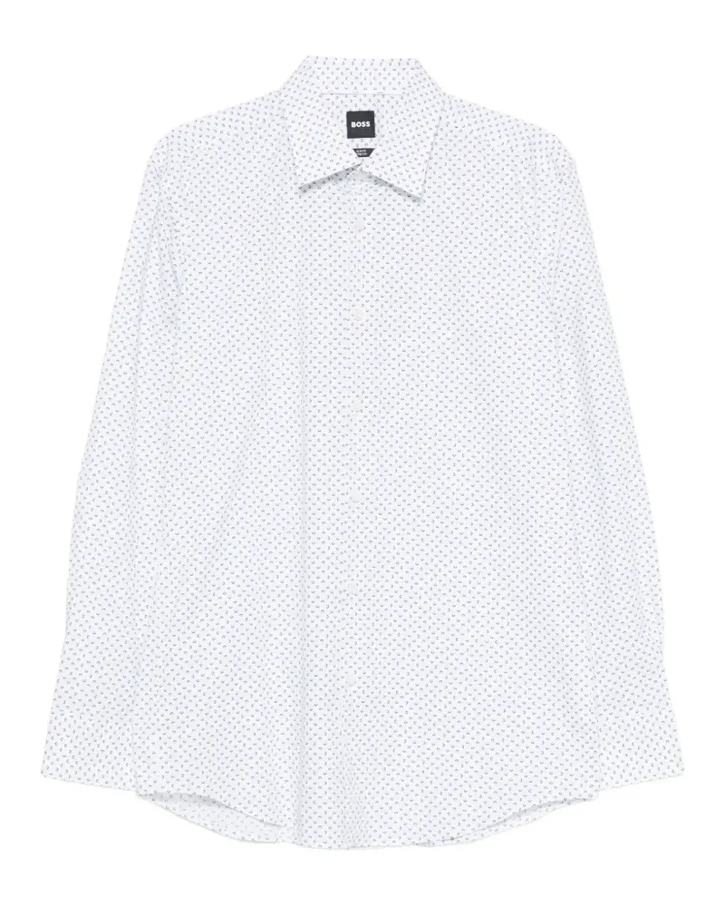 HUGO BOSS geometric-print shirt - Weiß Weiß