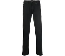 Halbhohe Slim-Fit-Jeans - Schwarz