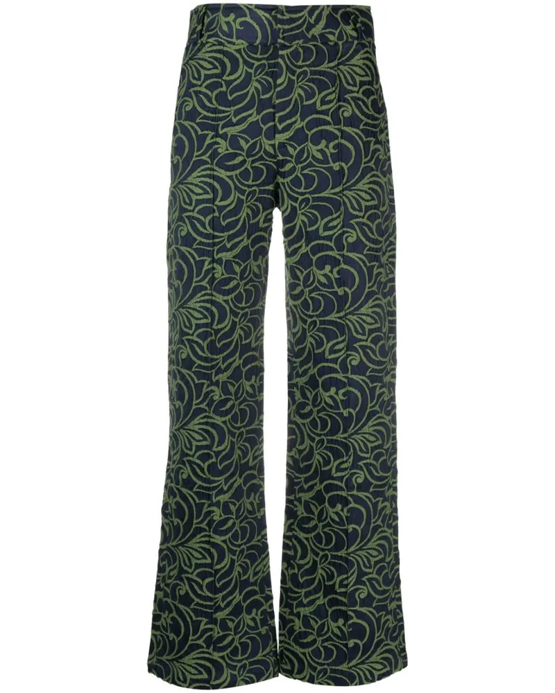 DESTREE Yoshitomo Jacquard-Hose - Grün Grün