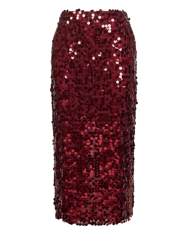 Blanca Midirock mit Paillettenstickerei - Rot Rot
