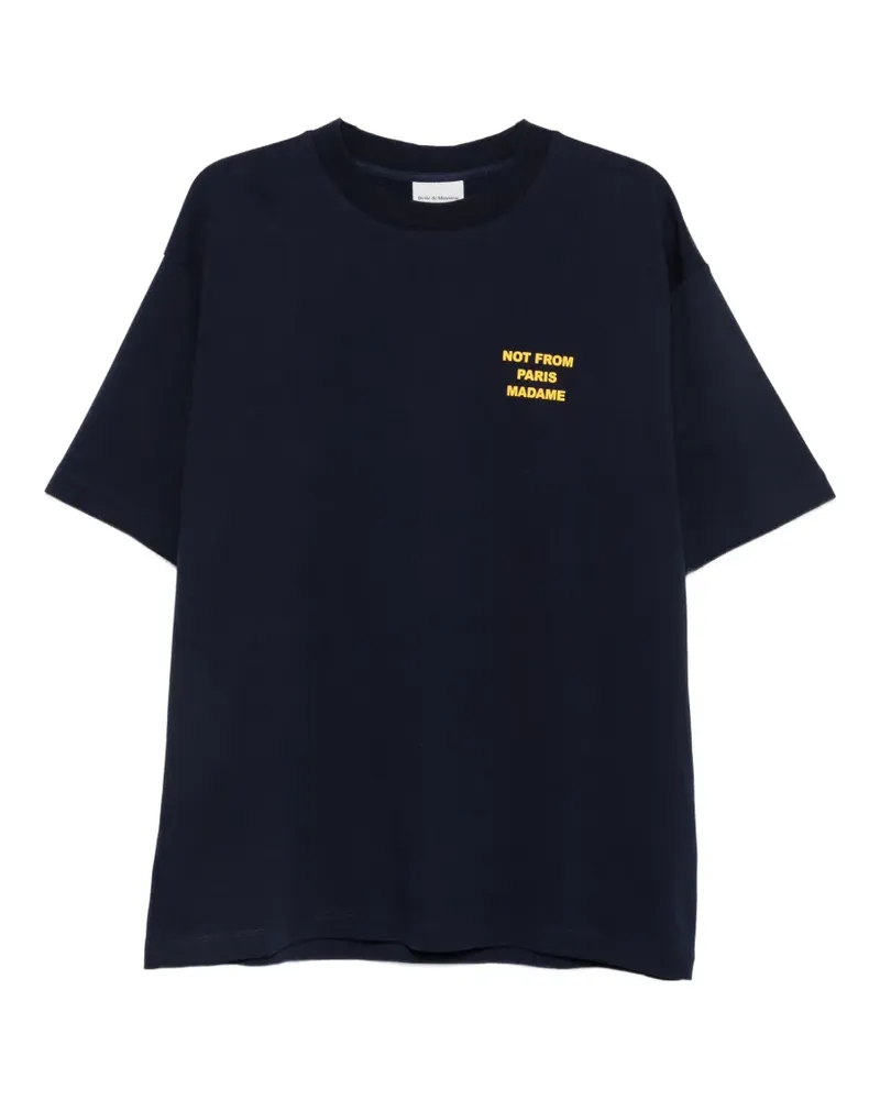 Drôle de Monsieur T-Shirt mit Slogan - Blau Blau