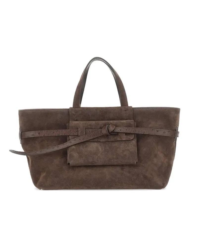 Gianni Chiarini Belty ostrich-effect suede tote bag - Braun Braun