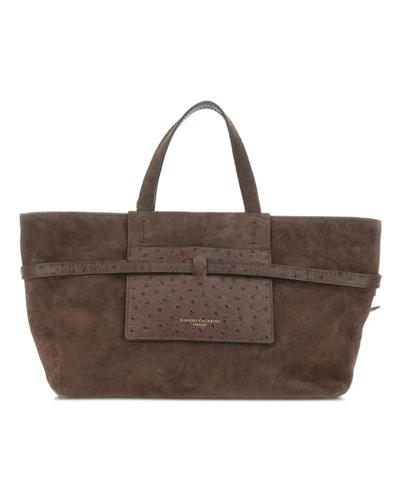 Gianni Chiarini Belty ostrich-effect suede tote bag - Braun Braun