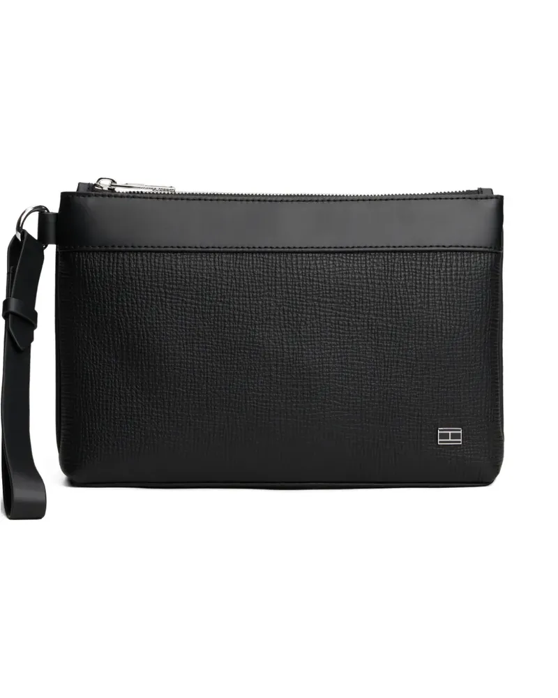 Tommy Hilfiger Strukturierte Clutch - Schwarz Schwarz
