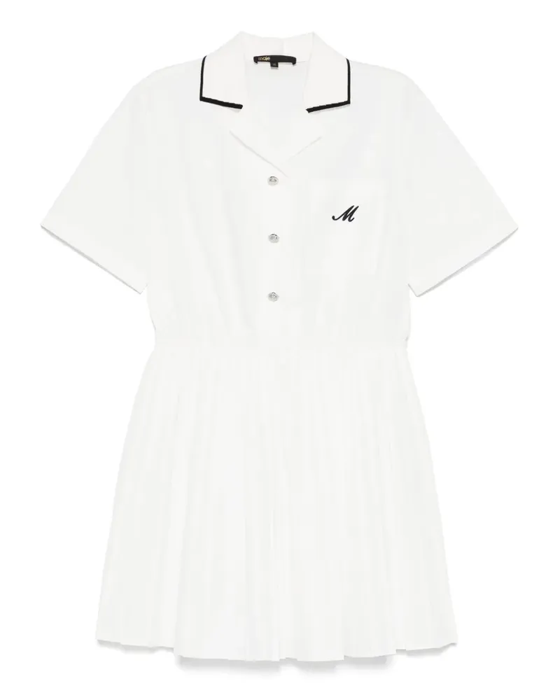 Maje Hemdkleid mit kurzen Ärmeln - Weiß Weiß