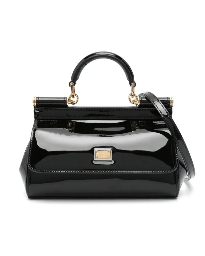 Dolce & Gabbana Mini Sicily Umhängetasche - Schwarz Schwarz