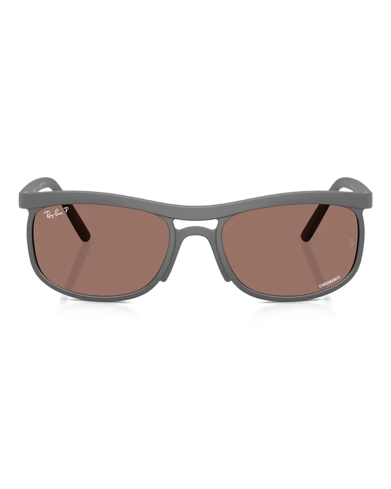 Ray Ban Sonnenbrille mit eckigem Gestell - Grau Grau