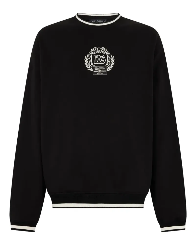 Dolce & Gabbana Sweatshirt mit Logo-Stickerei - Schwarz Schwarz