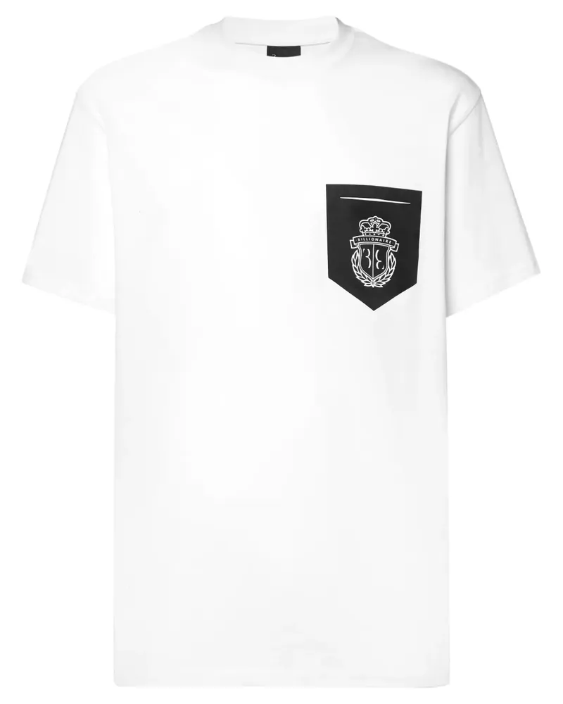 Billionaire T-Shirt mit Logo-Print - Weiß Weiß