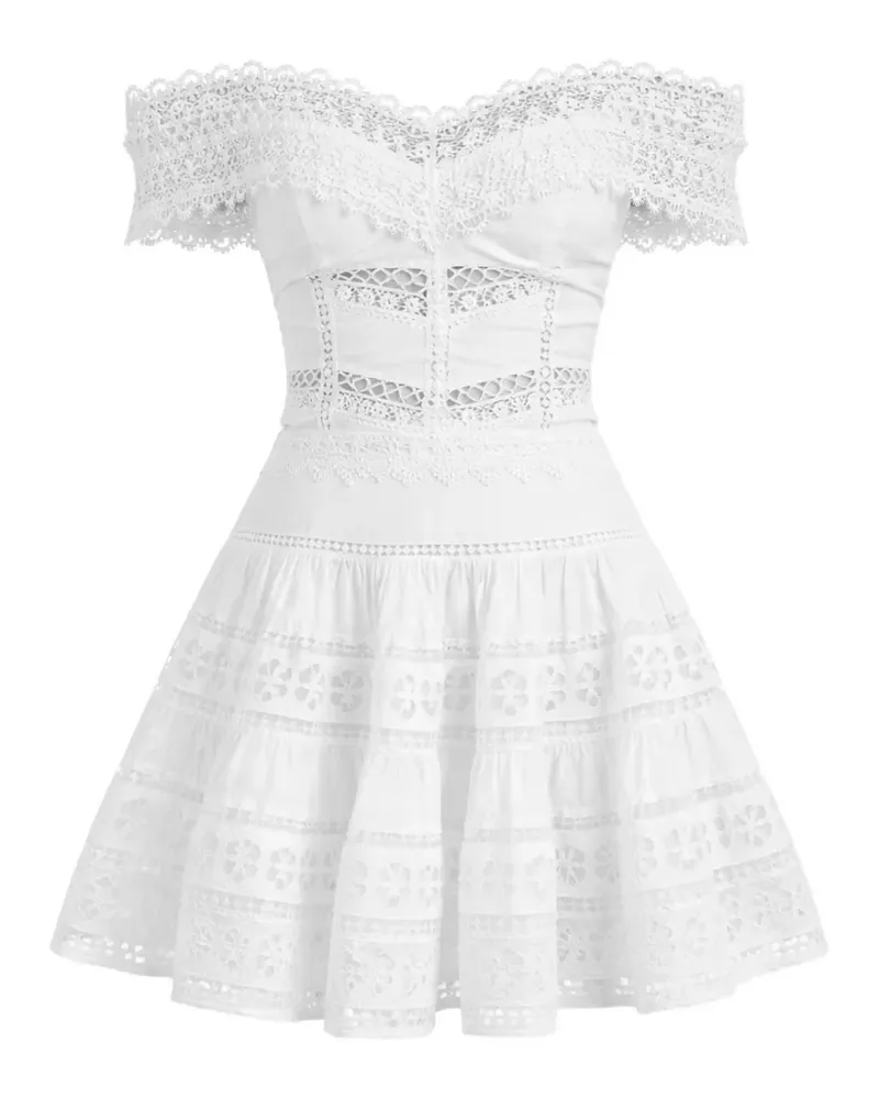 Charo Ruiz Elisette lace-detail top - Weiß Weiß