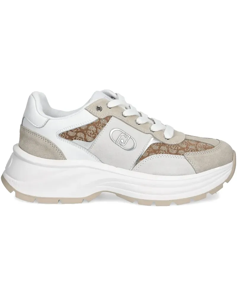 Liu Jo Wildleder-Sneakers mit Monogramm - Nude Nude