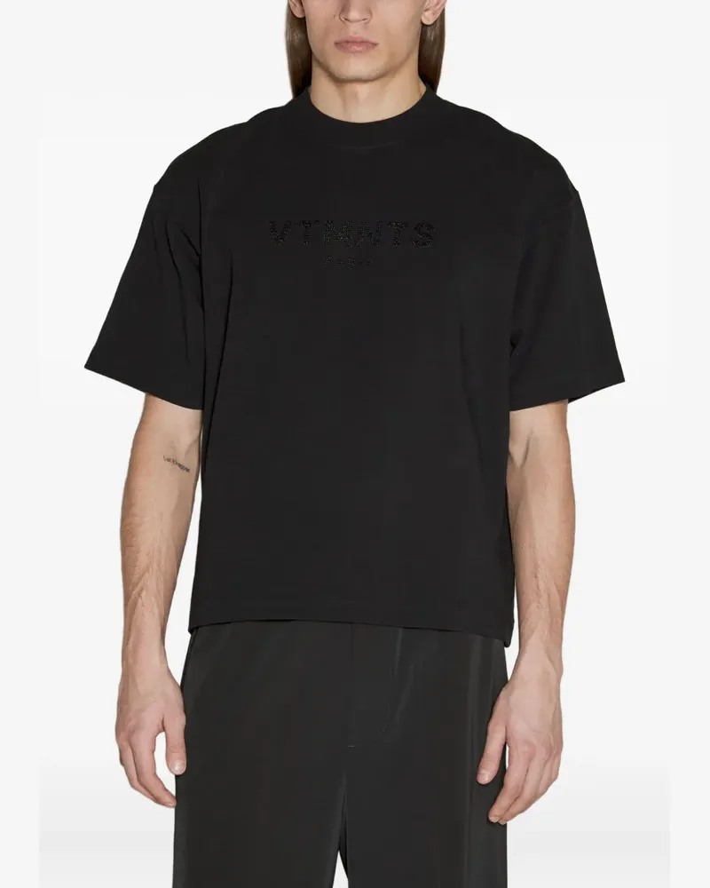 VTMNTS T-Shirt mit rundem Ausschnitt - Schwarz Schwarz