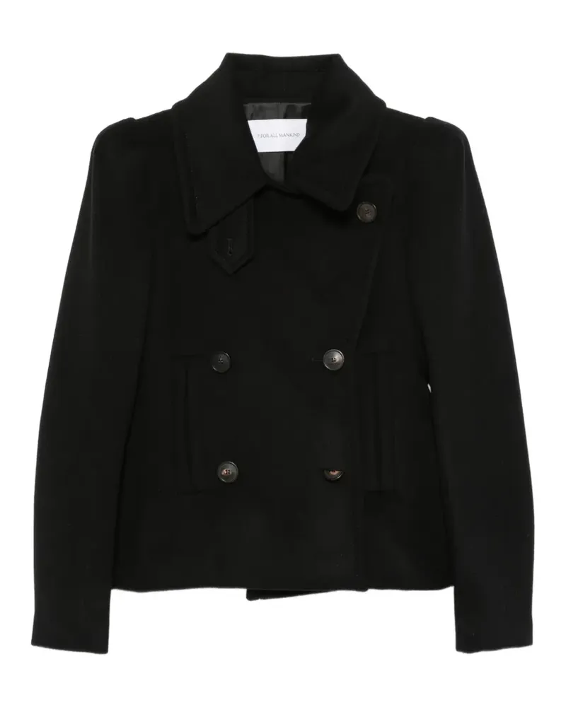 7 for all mankind Doppelreihige Jacke mit gepufften Schultern - Schwarz Schwarz
