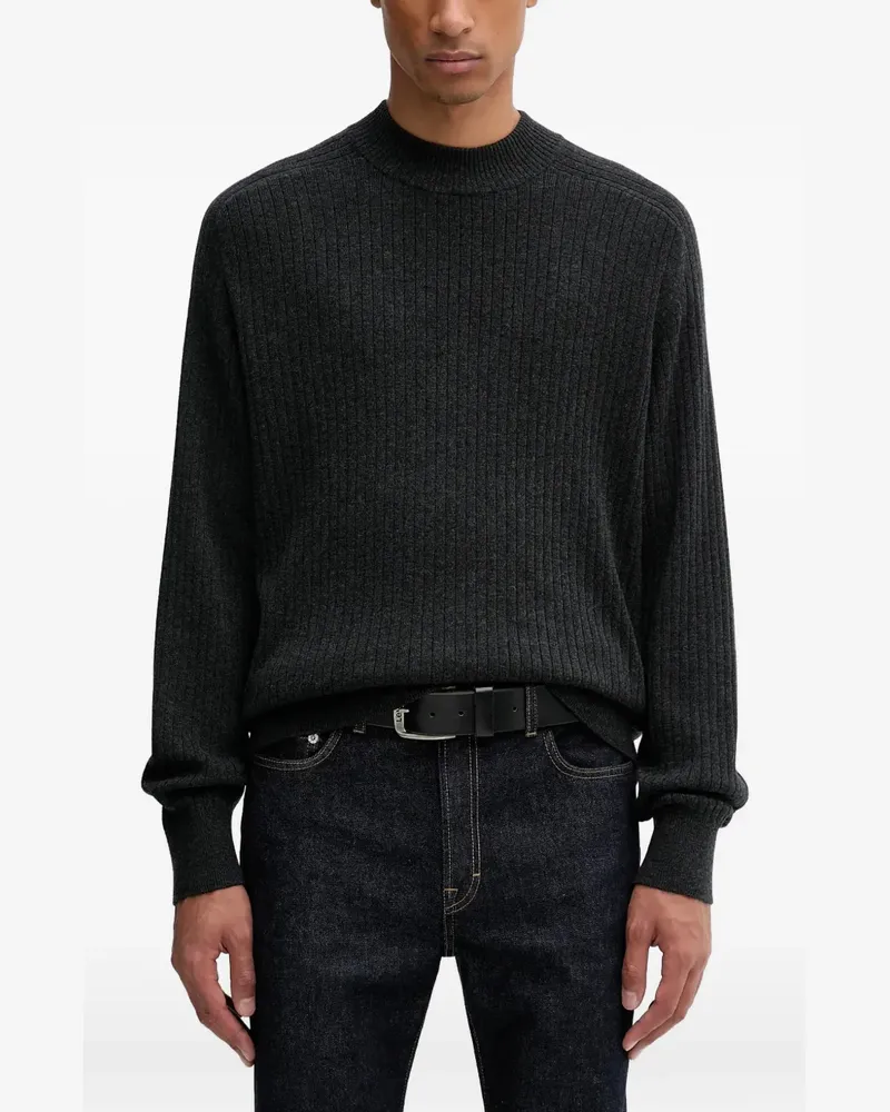 Filippa K ribbed mock-neck sweater - Grau Grau