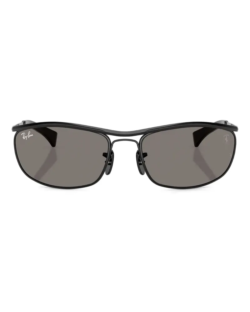 Ray Ban Sonnenbrille mit eckigem Gestell - Schwarz Schwarz