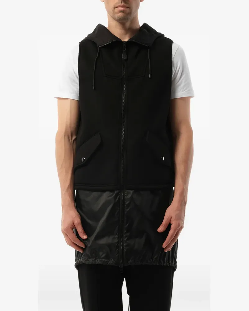 Givenchy Ärmellose Kapuzenjacke im Lagen-Look - Schwarz Schwarz