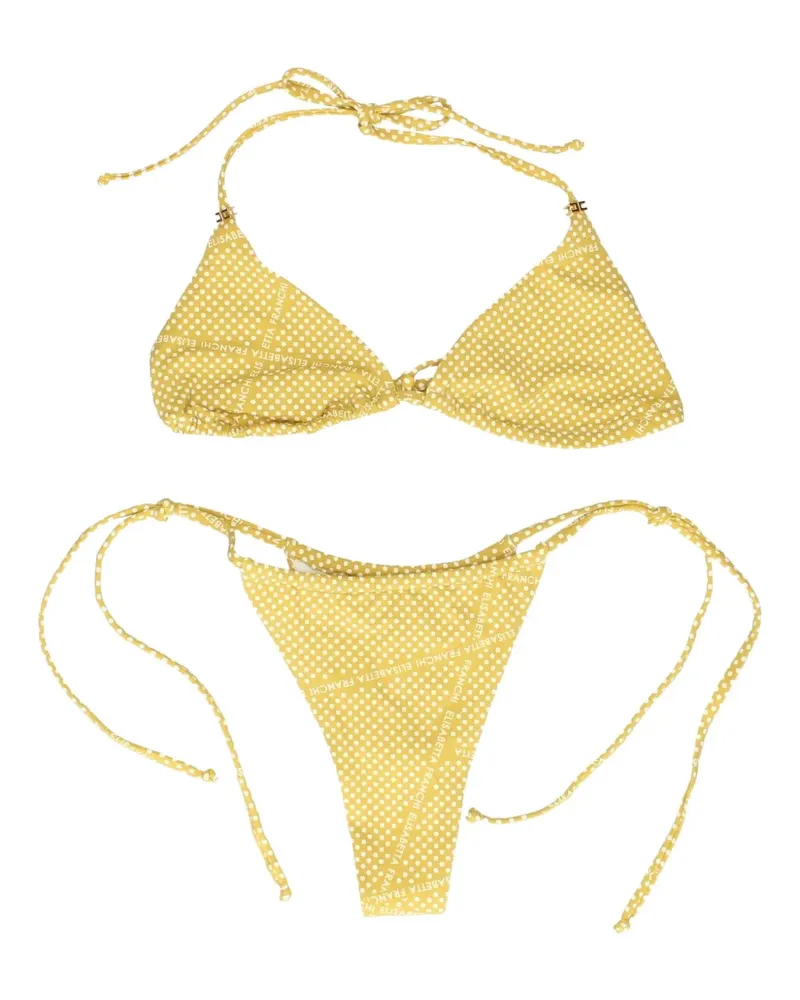 Elisabetta Franchi Bikini mit Polka Dots - Gelb Gelb