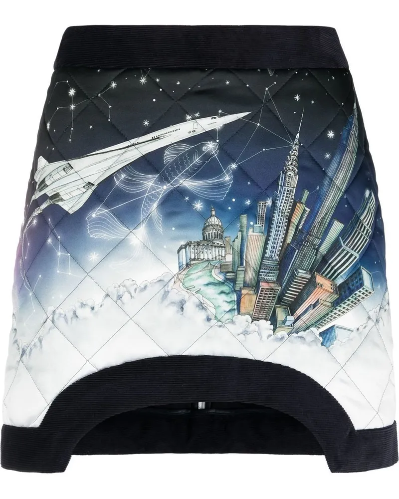 Casablanca Paris Gesteppter Minirock - Blau Blau