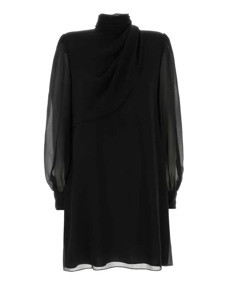 Valentino Garavani draped silk-crepe dress - Schwarz Schwarz