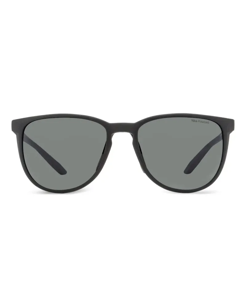 Nike Sonnenbrille mit ovalem Gestell - Schwarz Schwarz