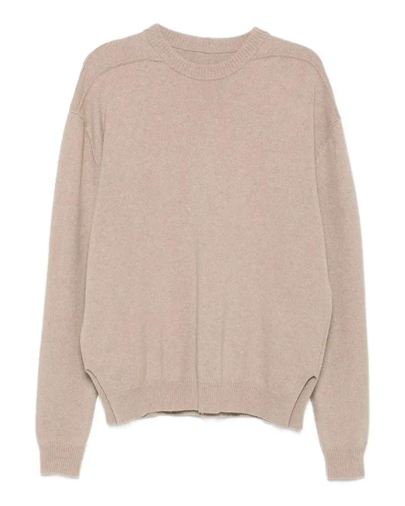 Rick Owens round-neck ribbed-knit sweater - Nude Nude