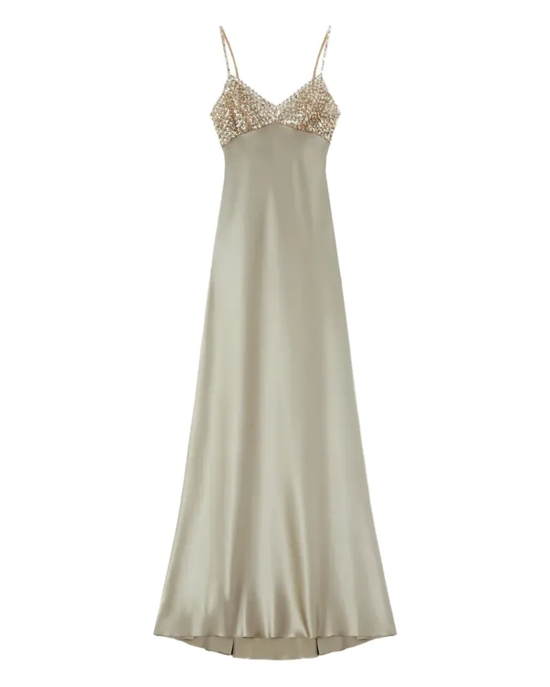 Ermanno Scervino Maxikleid mit Pailletten - Nude Nude