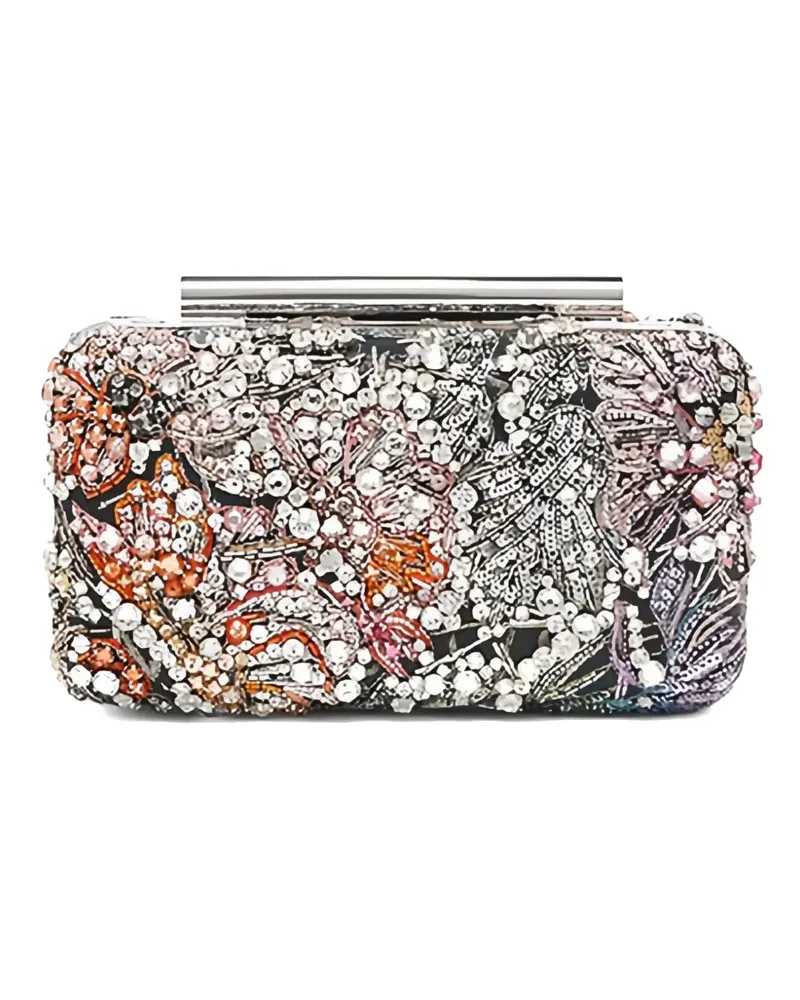 Alexander McQueen T-Bar crystal-embellished clutch bag - Weiß Weiß