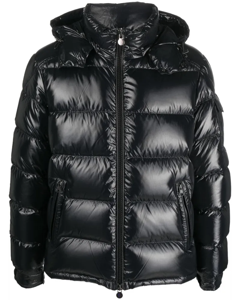 Moncler Gefütterte Maya Kapuzenjacke - Schwarz Schwarz