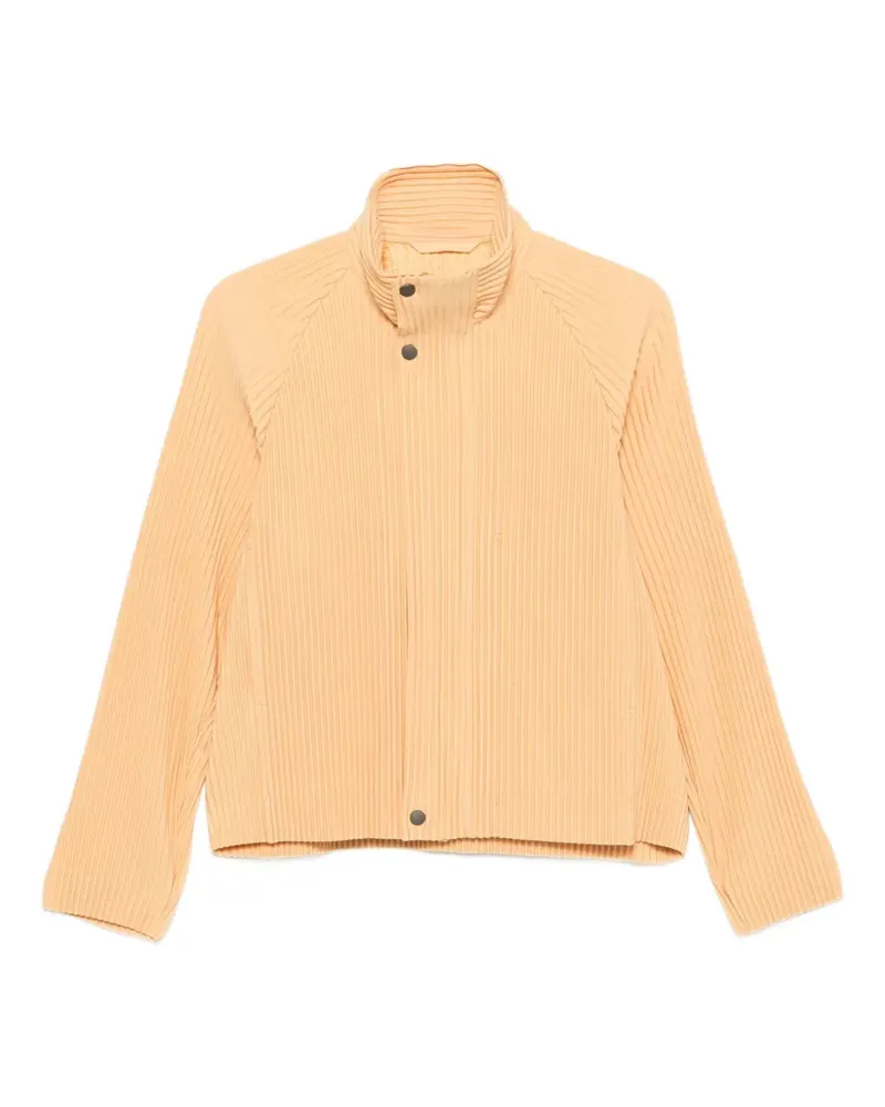 Issey Miyake pleated raglan-sleeve jacket - Gelb Gelb