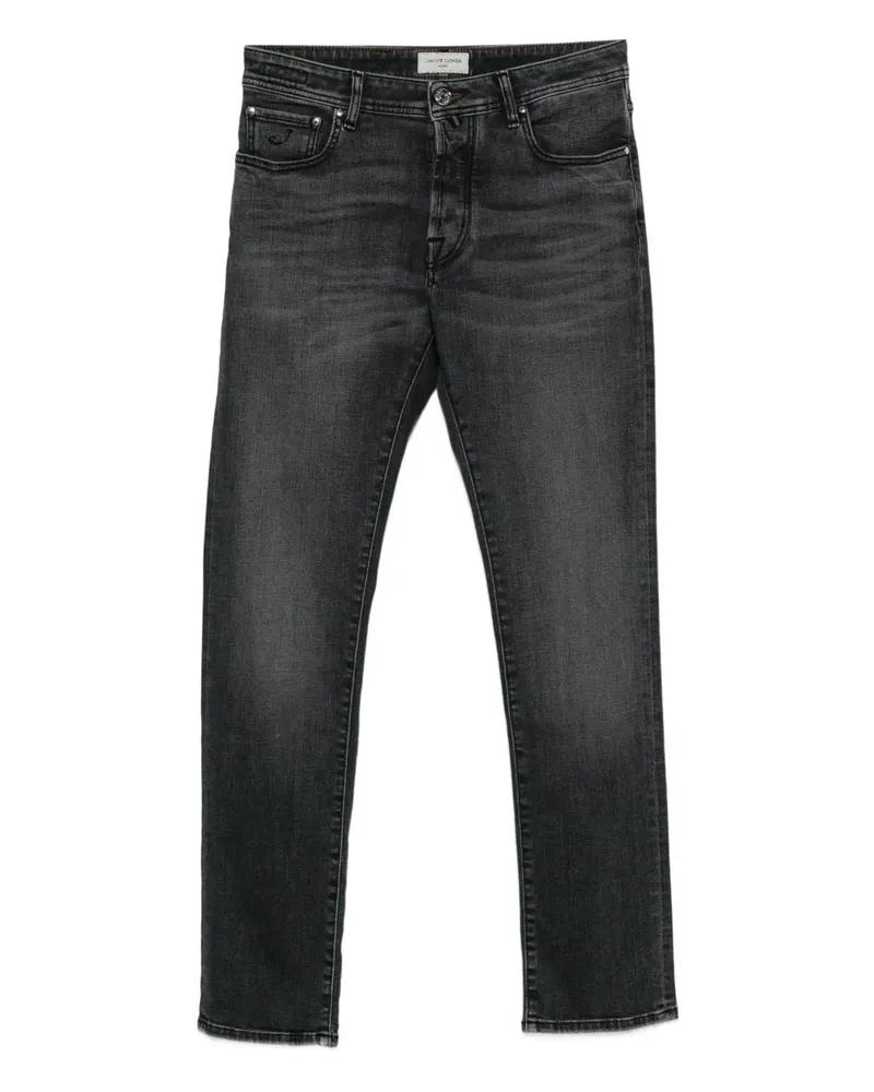 Jacob Cohën Jeans mit Logo-Patch - Schwarz Schwarz