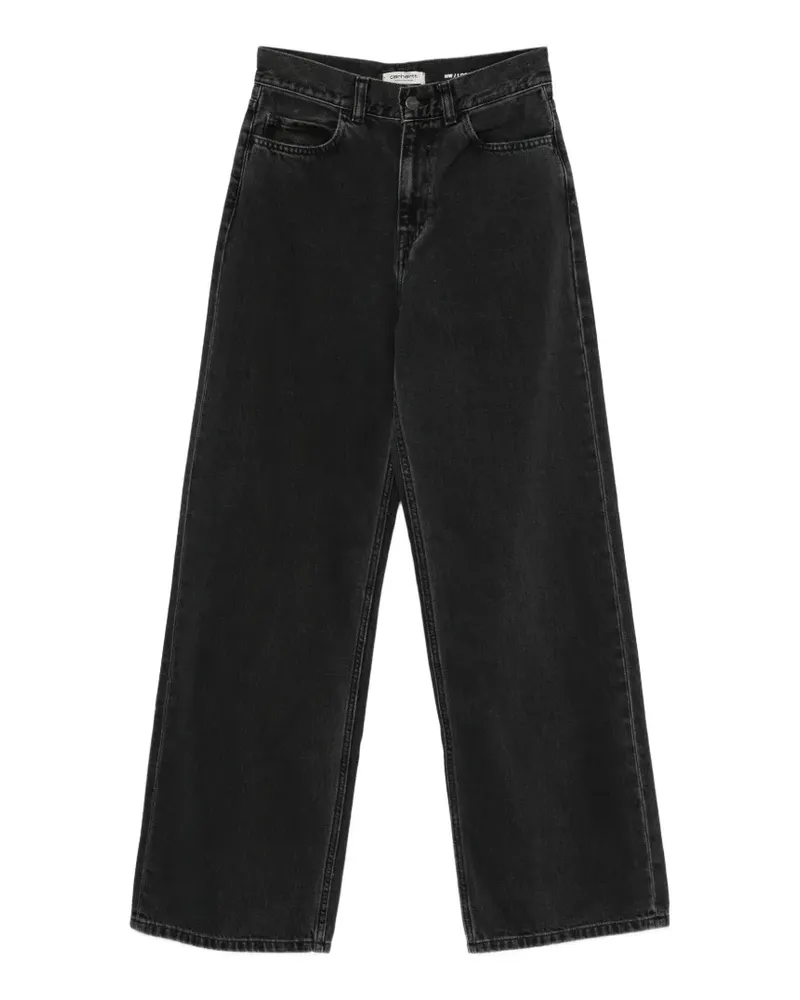 Carhartt WIP Wide-Leg-Jeans mit ausgewaschenem Effekt - Schwarz Schwarz