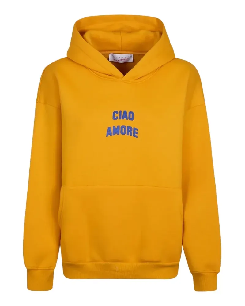 Giada Benincasa Ciao Amore Hoodie mit Logo - Gelb Gelb